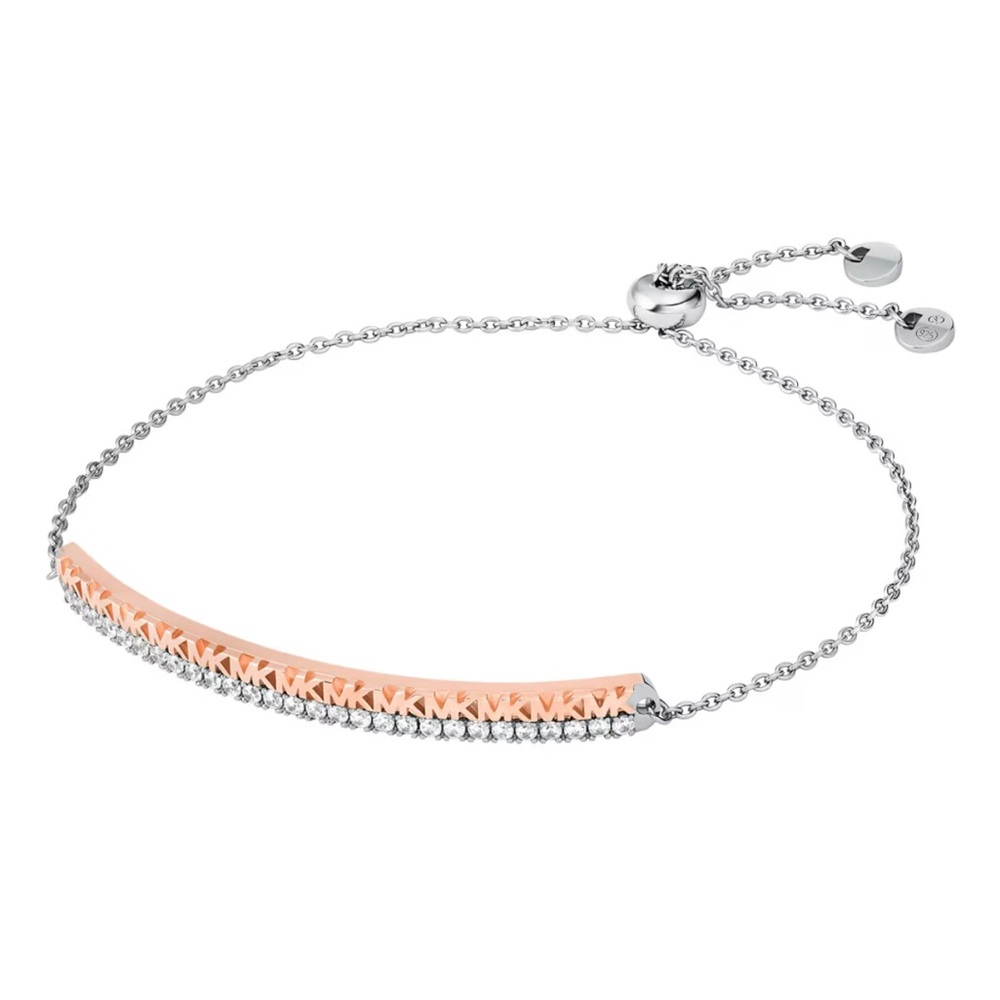 Michael Kors Silver and Rose Gold Bracelet
